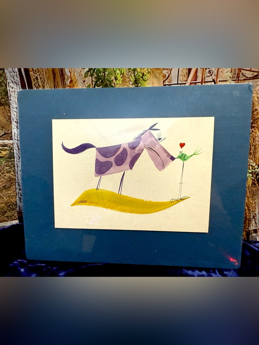 🔥Original Signed Matted Water Color Painting by Maine Artist John Handcock